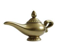 MEISH Aladdin's Magic Lamp Prop Vintage Genie Lamp Legend Classic Wishing Light Gold Accessories Arabian Theme Unique Craftsmanship Home Table Decoration Dollhouse Decor,23 * 13cm
