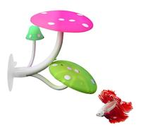 MEISH Betta Mushroom Hammock Soft Fish Breeding Playing Pad Silicone Fish Rest Aquarium Ornament Fish Tank Colorful Decoration for Fish Aquarium (Pink)