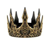MEISH Medieval King Crown Tiara, Adjustable Royal Headwear, Gothic King Costume Accessory, Vintage Royal Diadem, King's Headdress, Halloween Fancy Dress,Gift for Men Women
