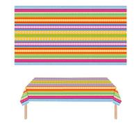 MEISH Mexican Fiesta Party Tablecloth Disposable Plastic Tablecloth Cinco De Mayo Printed Table Mexican Themed Party Supplies for Fiesta Taco Night Birthday (274 * 137cm)