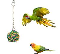 MEISH Parrot Knots Ball Rope Hanging Chain Parrot Toy Bird Chewing Toy Parakeet Cage Bite Toys Bird Foot Balls for Bird Parrot Budgie