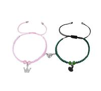 MEISH Wicked Bracelet Matching Bracelets Crown Witch Hat Bff Bracelets Galinda Elphaba Friendship Bracelets Magic Witch Jewellery for Halloween