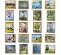 Meishe Art Claude Monet Poster Prints Wall Art 8"x10" Famous Impressionist Canvas Paintings Impressionism Aesthetic Gallery Water Lilies Artwork Classic Wall Decor 20pcs UNFRAMED