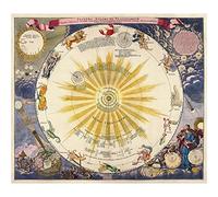 Meishe Art Poster Print Antique Constellations Celestial Map Astronomy Retro Vintage Astronomical Science Atlas Club Office Home Wall Decor(50cm x 58cm)