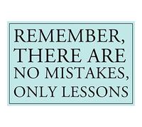 Meishe Art Poster Print Inspirational Quotes Phrase Remember There Are No Mistakes Only Lessons Motivational Saying Office Home Wall Decor (40cm x 60cm)