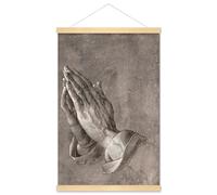 Meishe Art Poster Print Praying Hands Palm Prayer by Albrecht Durer Famous Ink and Pencil Sketch Drawing Painting Reproduction Classic Artwork Wall Decor for Living Room(Hanger Frame)