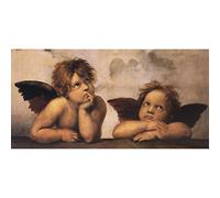 Meishe Art Two Angels Cherubs by Raphael Reproduction Posters Prints Religious Wall Art Artwork Pictures (28cm x 56cm)