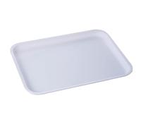 MEISISLEY Anti-Slip Fastfood Tray, Rectangular Plastic Resturant Serving Trays Rectangle Kindergarten Dinning Room Bread Fruit Cup Tray 30x20,White