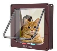 MEISISLEY Cat Flap, Dog Flap, XL, Brown, ABS Plastic, Pet Door, Cats, Large Dogs
