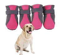 MEISISLEY Dog Boots Dog Shoes Dog Shoes For Large Dogs Dog Shoes Non Slip Non Slip Dog Shoes For Small Dogs Dog Paw Protector Dog Rain Boots Dog Socks pink,XL