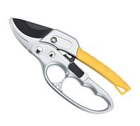 MEISISLEY Secateurs For Arthritic Hands Pruning Scissors Segmented Labor-Saving Hand Guard Design Durable Stainless Steel And Titanium-Plated Material Yellow Yellow,One Size