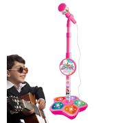 Meisjesmicrofoon with standaard - Staande microfoon for children - Feesttijdverdrijf en MP3 - Karaoke machine Muziekspeelgoed, speelgoed microphone with standard for children