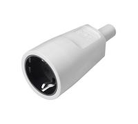Meister 7422330 Protective Contact Coupling - PVC - Grey - 250 V - 16 A - Maximum Cable Cross Section 1.5 mm² - IP20 Indoor Use - Central Insertion/Schuko Coupling with Kink Protection Sleeve