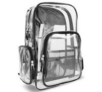 Meister All-Access Clear Backpack - Meets School & Event Security Bag Requirements - Black