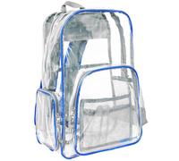Meister All-Access Clear Backpack - Meets School & Event Security Bag Requirements - Blue/Gray
