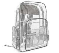 Meister All-Access Clear Backpack - Meets School & Event Security Bag Requirements - Safety Reflective