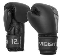 Meister [CRITICAL] Boxing Gloves - Ergonomic High-Density Training Gloves - Matte Black - 12 Ounce