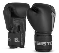 Meister [CRITICAL] Boxing Gloves - Ergonomic High-Density Training Gloves - Matte Black - 8 Ounce