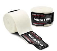 Meister ELITE 180" Adult Hand Wraps for MMA & Boxing (Pair) - Vintage Ivory