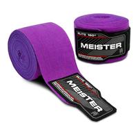 Meister ELITE 180" Premium Adult Hand Wraps for MMA & Boxing (Pair) - Royal Purple
