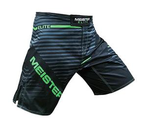 Meister Elite Flex Fighter Board Shorts for MMA Training and Gym Workouts - Livewire Green - Large (34-35)