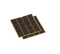 Meister Felt Glider self-adhesive, 32 x 32 mm, brown, 30 pieces, 644986