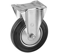 Meister Fixed Castor Solid Rubber, Roller Bearing, 800610