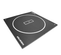 Meister FlexFloor Wrestling Mat - 10ft x 10ft Roll-Up Pro Training Mat for Home & Gym - Black