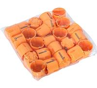 Meister Flush-Mounted Cavity Wall Socket - 60 mm Deep - Orange - Pack of 25 - Diameter 68 mm Milling Hole - for Installation of Switches & Sockets/Junction Box/Switch Box/Cavity Wall Device Box