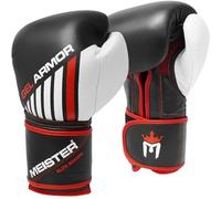 Meister Gel Armor 16oz Training Boxing Gloves w/Full Grain Leather + Mesh Drawstring Bag
