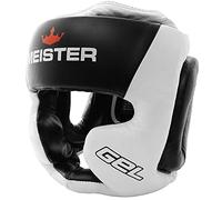 Meister Gel Full-Face Training Head Guard for MMA, Boxing & Muay Thai - White/Black - Small/Medium