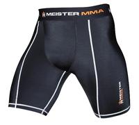 Meister MMA Compression Rush Fight Shorts w/Cup Pocket - Black - XX-Large (38-39)