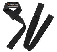 Meister Neoprene-Padded No-Slip Weight Lifting Straps for Grip (Pair) - Black