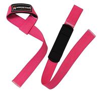 Meister Neoprene-Padded No-Slip Weight Lifting Straps for Grip (Pair) - Pink