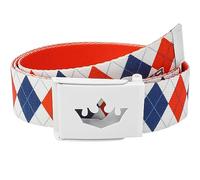 Meister Player Golf Webbing Belt - Adjustable & Reversible - Royal Argyle