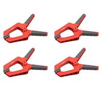 Meister Spring Clamp - Set of 4-100 mm Span - Movable Jaws - Safe and One-Handed Fixing of Workpieces/Professional Glue Clamp/Universal Clamp/Mounting Clamp / 5217120