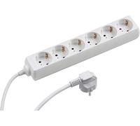 Meister Tido 7430040 6-Way Power Strip 5 m Cable White Plastic Cable IP20 Indoor/Power Strip/Multiple Socket/Table Socket/Tido 6-Way