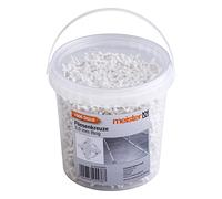 Meister Tile Spacers 3.0 mm - Practical Set of 1200 - Reusable with Ring - Made of Robust Polypropylene - White/Tile Accessories/Tile Laying Aid/Joint Crosses / 4426800