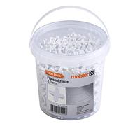 Meister Tile Spacers 3.0 mm - Practical Set of 1600 - Made of Robust Polypropylene - White Joint Crosses