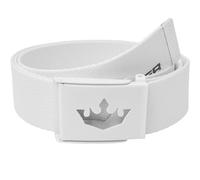 Meister Web Player Golf Belt - Adjustable & Reversible, White, Fits Waist up to 42" (107cm)