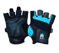 Meister Women's Fit Grip Weight Lifting Gloves w/Washable Amara Leather - Turquoise - Small