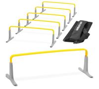 Meister ZoomFlex Agility Hurdles w/Carry Bag - Flex-Safe Modular Speed Training - 6" Electric Yellow - 6 Pack