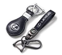 meisuH 2 Packs Car Keychain Keyring for Lexus ES350 GS350 GS300h GS450h is300 es350 ls460 rx350 NX300h,Leather Car Keychain,Women/Men's Key Chains for Vehicles,Auto Keyring Lanyard for Key Fob Holder