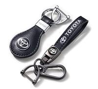 meisuH 2 Packs Car Keychain Keyring for Toyota Corolla Avalon Camry Prius Allion RAV4 Highlander,Leather Car Keychain,Women/Men's Key Chains for Vehicles,Auto Keyring Lanyard for Key Fob Holder