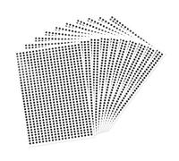 Meitaat 7000 PCS Small Dot Stickers 6.3mm, Mini Round Colour Coding Labels Waterproof Vinyl Tiny Circle Dots Removable for Planner Classroom Office Car Boot Sale, Black