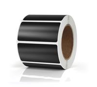 Meitaat Black Rectangle Stickers 50 x 25 MM Color Coding Rectangular Labels Vinyl Roll Self-Adhesive Waterproof Removable 500 PCS