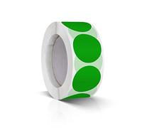 Meitaat Green Round Dot Stickers 25mm Coloured Circle Labels 500 Pcs