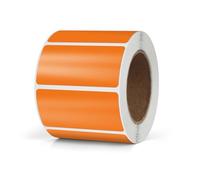 Meitaat Orange Rectangle Stickers 50 x 25 MM Color Coding Rectangular Labels Vinyl Roll Self-Adhesive Waterproof Removable 500 PCS