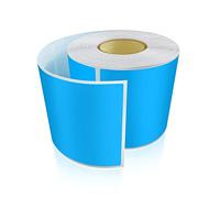 Meitaat Pack of 200 Stickers Blue Self-Adhesive Labels Moving 12.7 × 7.6 cm Rectangular Sticker Roll Removable Fluorescent Blue
