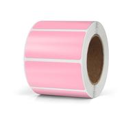 Meitaat Pink Rectangular Stickers 50 x 25 mm Colour Coding Self-Adhesive Labels Moving Roll Removable Pack of 500